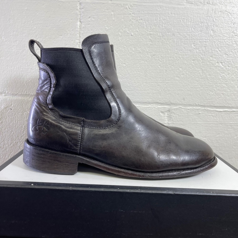 John Fluevog Chelsea Boots‎ 81429 Brown Leather Pull On Men's 9 M Made In Mexico